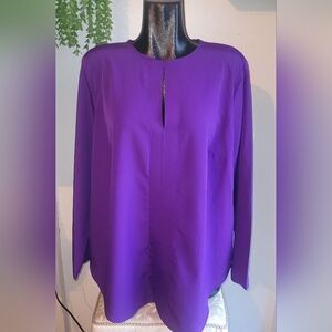Ralph Lauren Purple Long Sleeve Blouse 1X